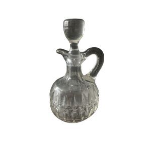 Vintage Clear Glass Oil Cruet With Stopper Add Charm and Functionality To Table